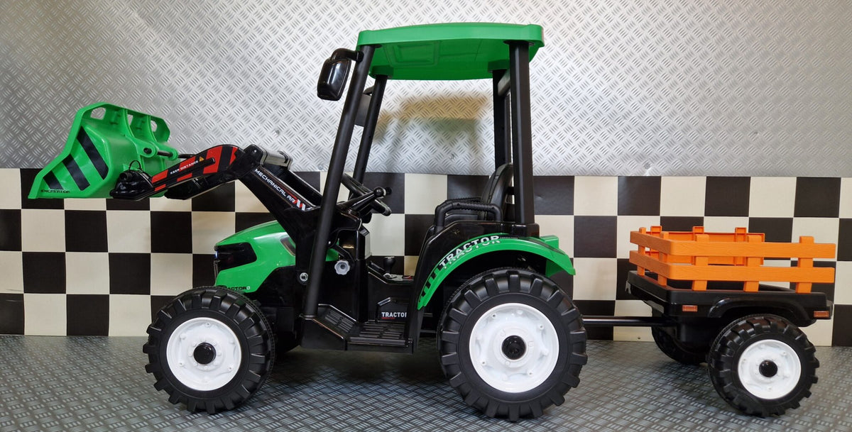 Barntraktor 24V med släp