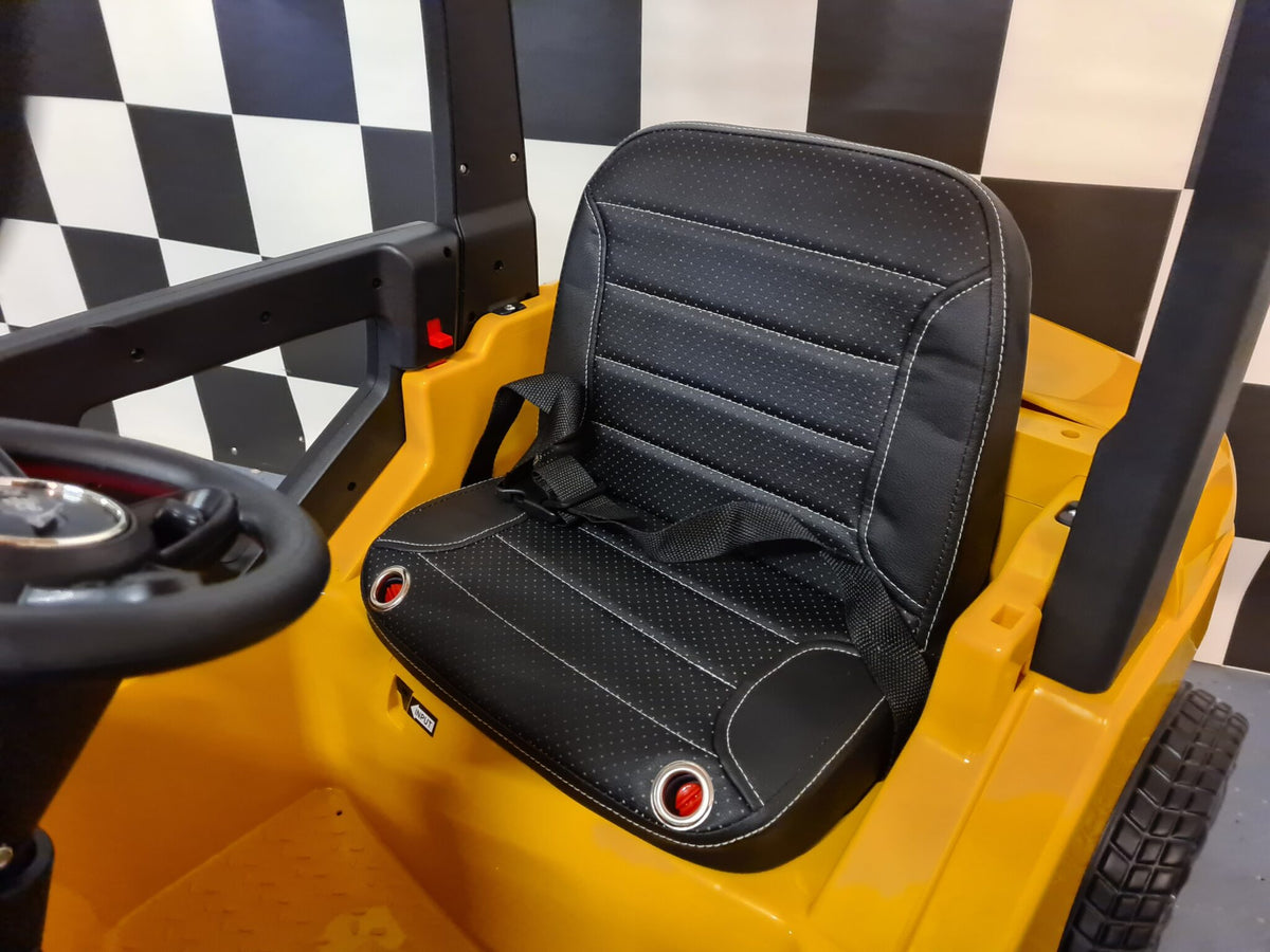 Barngaffeltruck 12V med fjärrkontroll – gul