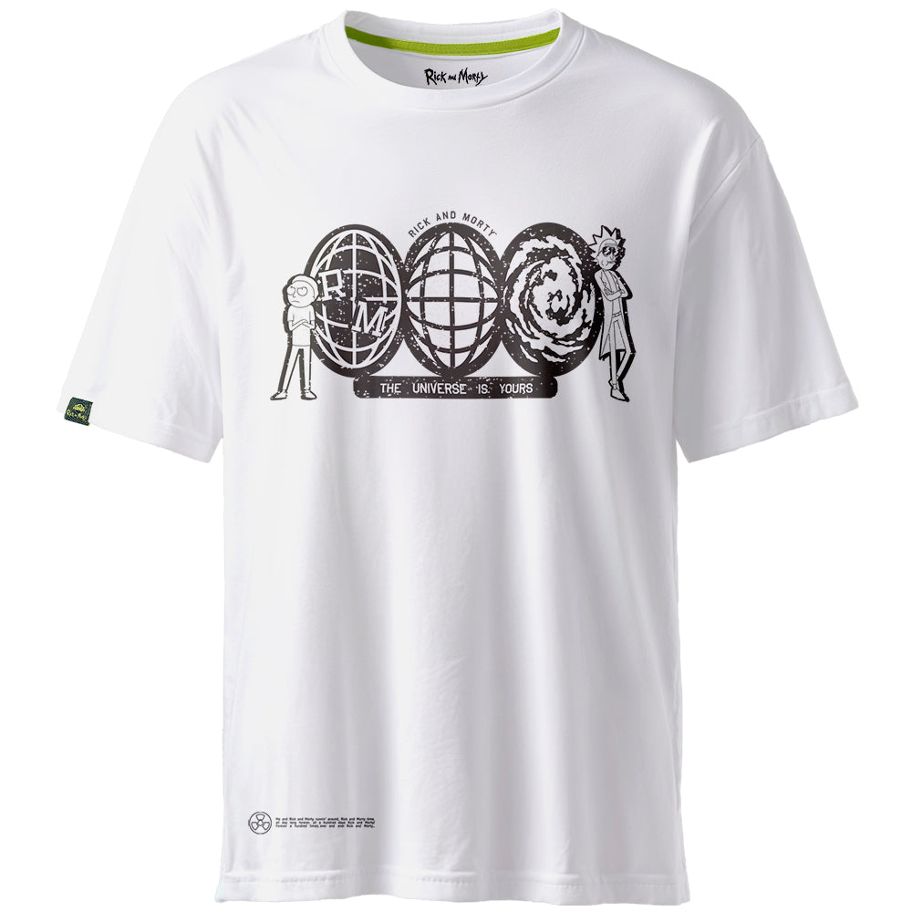 Rick and Morty The Universe is Yours t-shirt white, XL
