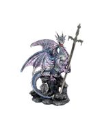 Blue Dragon Protector Metallic Dragon Ornament