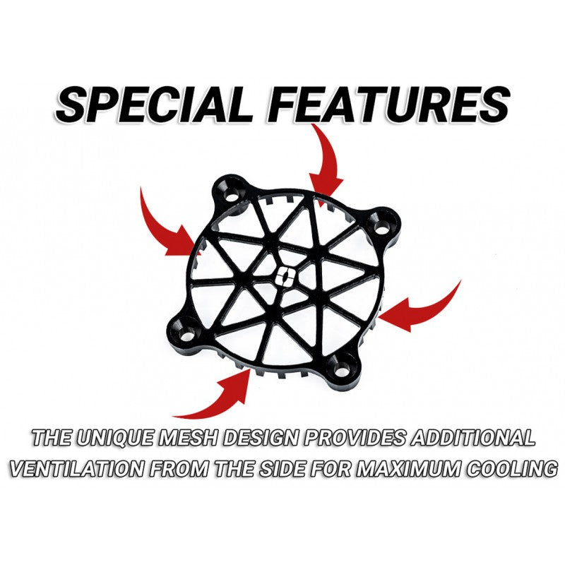 Aluminium safety mesh V2 for 40mm fan - black