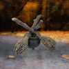Set of Six Positivity Broomsticks with Silver Charms
