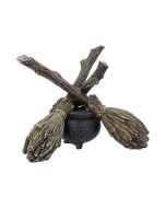 Broomstick Kindle Witchy Black Cats Ornament