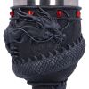 Black Chinese Dragon Coil Goblet Wine Glass