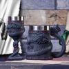 Black Chinese Dragon Coil Goblet Wine Glass