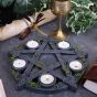 Wiccan Pentagram Tea Light Holder Gothic Witch Candle Holder