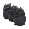 Three Wise Fat Cat Figurines 8.5cm - 3 Wise Cute Cats
