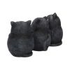 Three Wise Fat Cat Figurines 8.5cm - 3 Wise Cute Cats