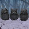 Three Wise Fat Cat Figurines 8.5cm - 3 Wise Cute Cats