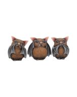 Three Wise Cutiecorns Ornament Cute Unicorn Figurine Set
