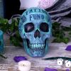 Aqua Blue Traditional, Tribal Tattoo Fund Skull