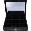 Black and White Spirit Board and Planchette Jewellery Storage Box with Mirror