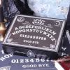 Black and White Spirit Board and Planchette Jewellery Storage Box with Mirror