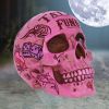 Pink Traditional Tribal Tattoo Fund Skull Money Box