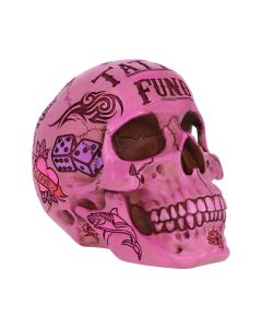 Aqua Blue Traditional, Tribal Tattoo Fund Skull