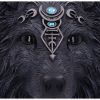 Dark Gothic Magical Wolf Moon Wall Hanging Plaque