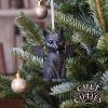 Malpuss Black Bat Cat Hanging Decorative Ornament 9.2cm