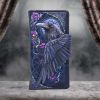 Ravens Flight Black Wing Floral Embossed Purse Wallet
