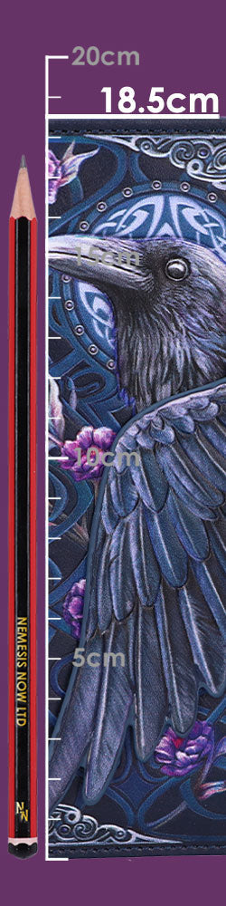 Ravens Flight Black Wing Floral Embossed Purse Wallet