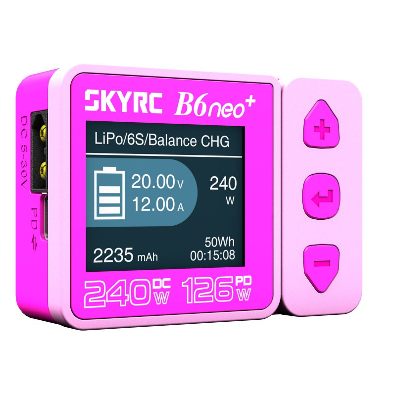 B6 Neo+ DC smart charger (240W) - Pink