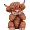 Three Wise Highland Cow Figurines 9.6cm