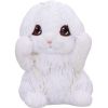 Three Wise White Bunny Figurines