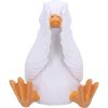 Three Wise Goofy Geese Figurines in See no, Hear no, Speak no evil poses