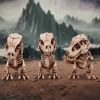 Three Wise Tyrannosaurus Rex Skeleton Figurines