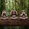 Three Wise Sloths Figurines by Nemesis Now