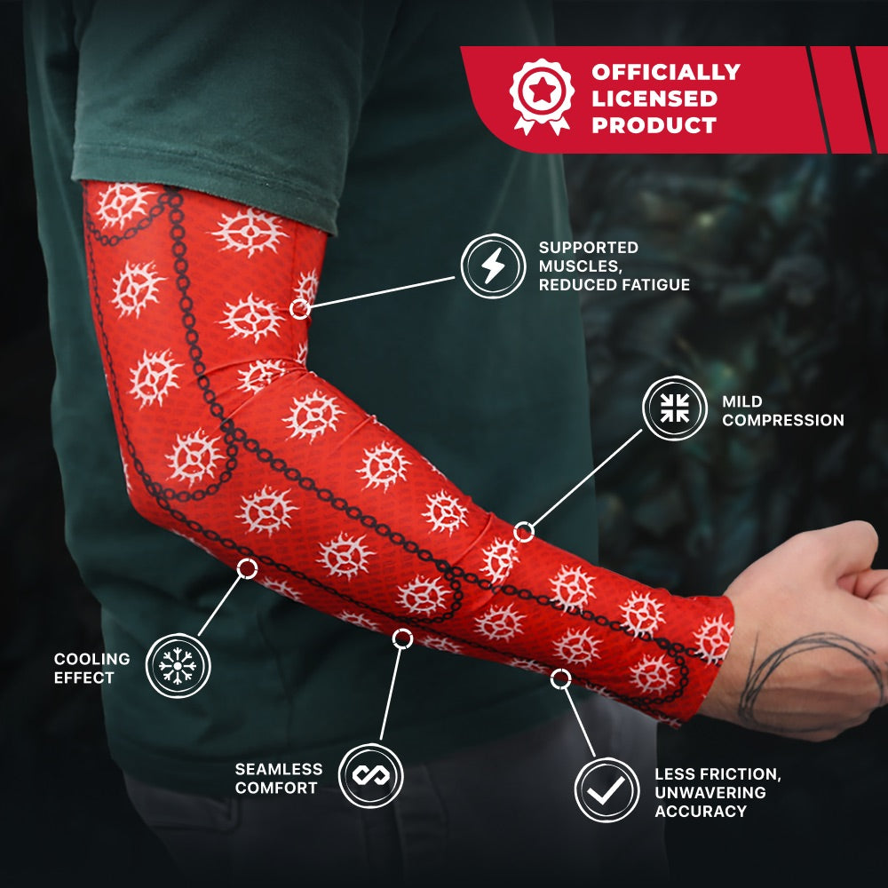 Diablo 4 Cathedral of Light seamless gaming arm sleeve red, M