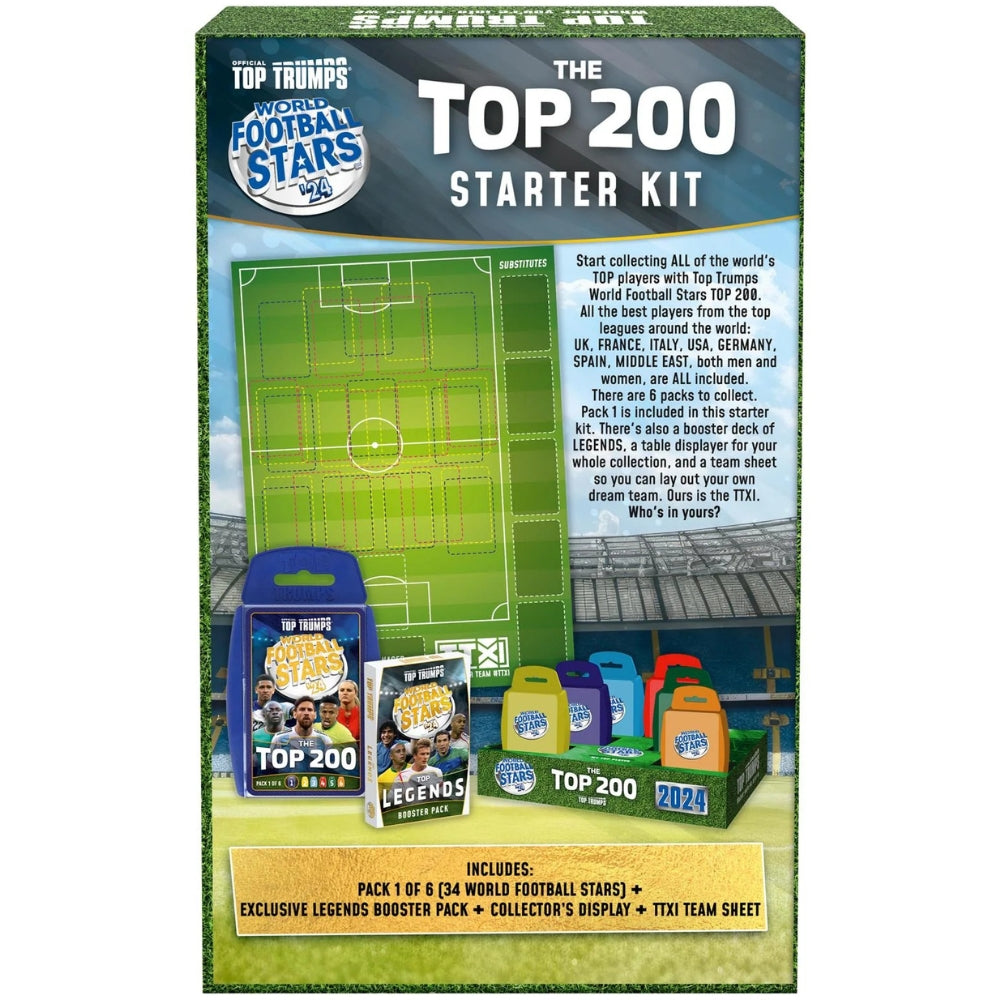Top TrumpsTT-BOX - Starter Kit World Football Stars Top 200 English