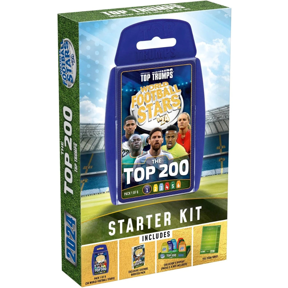 Top TrumpsTT-BOX - Starter Kit World Football Stars Top 200 English