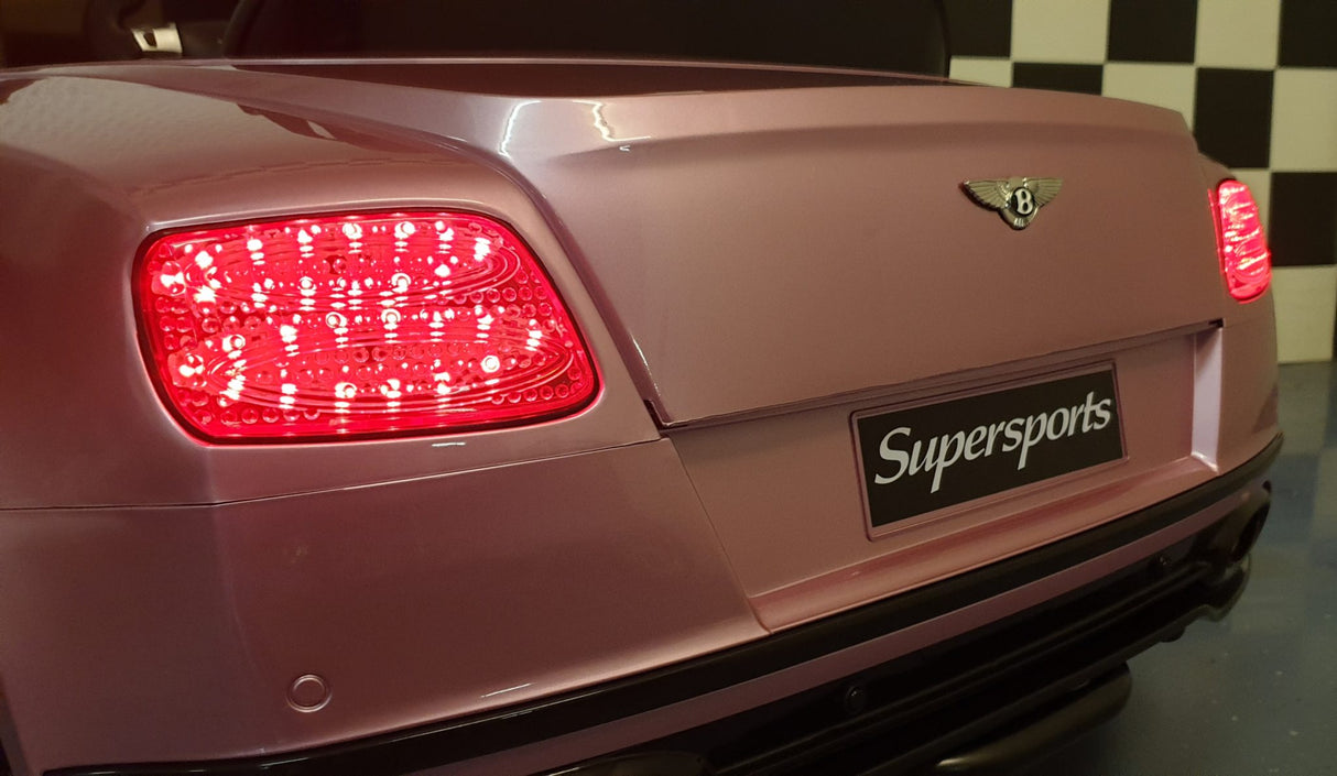 Bentley Continental 12V elbil til børn – 1 person, metallic pink