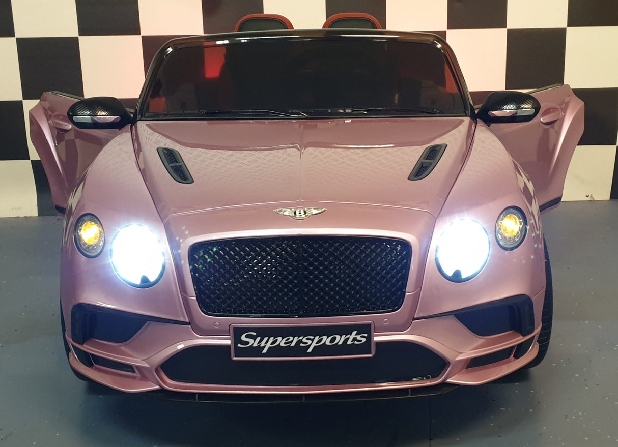 Batteri legetøjsbil Bentley Continental metallic pink