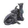 Dark Fury (Set of 2) Obsidian Dragon Figurines 10cm