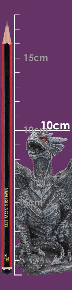 Dark Fury (Set of 2) Obsidian Dragon Figurines 10cm