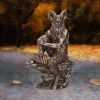 Pan Fawn With Pan Flutes Finished in Bronze 30.5cm