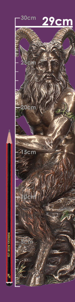 Pan Fawn With Pan Flutes Finished in Bronze 30.5cm