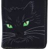 Black Lucky Cat Purse Embossed Eye Tail Wallet