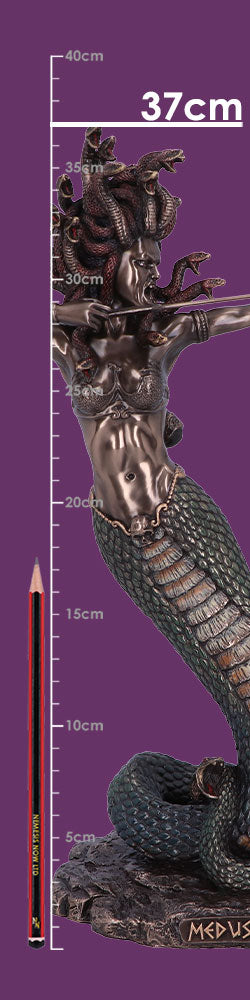 Bronze Mythological Medusa's Wrath Figurine 36cm