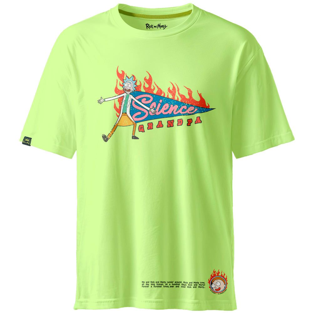 Rick and Morty Science Grandpa t-shirt light green, M