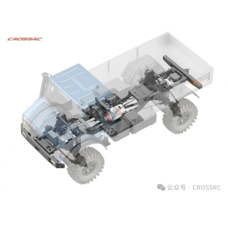 Crawling kit - EMO X6 1/8 RTR 775 Brushed kit (Blue)