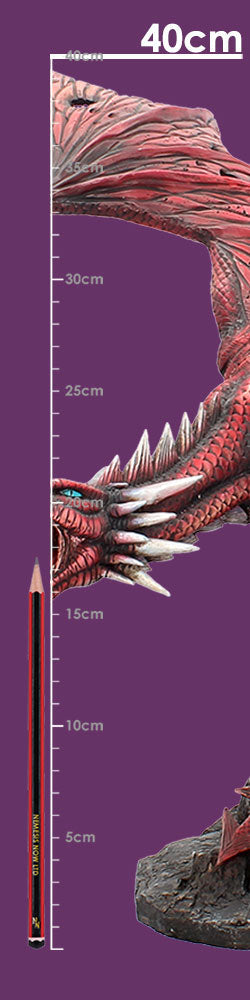 Fraener's Wrath Large Red Dragon Figurine