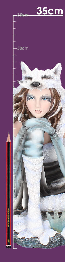 Fae-Lore Winter Fairy Wearing Wolf Hide 30cm