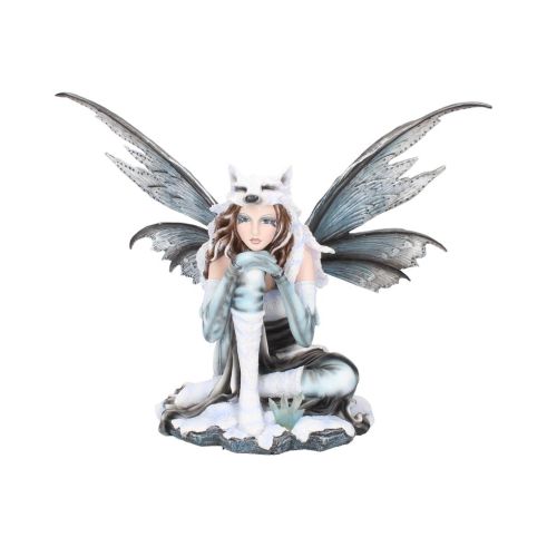 Fae-Lore Winter Fairy Wearing Wolf Hide 30cm