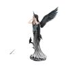 Sorrel Large Dark Angel Fairy and Raven Figurine