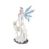 Aura Large Ice Fairy with Two Winter Wolf Companions Figurine