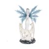 Aura Large Ice Fairy with Two Winter Wolf Companions Figurine