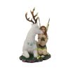 Adoration stag and spring fairy medium figurine