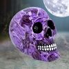 Purple Rose Romance Skull Ornament